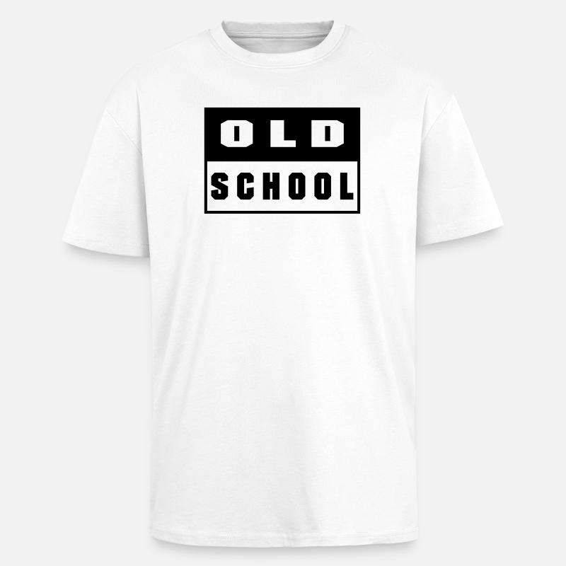 Old School - T-shirt unisexe oversize épais - blanc