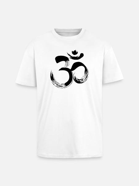 Yoga OM Sanskrit - Oversized Heavyweight Unisex T-Shirt - Weiß