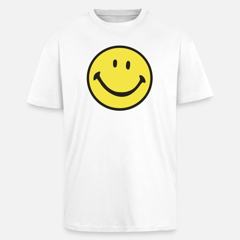 Sourire - T-shirt unisexe oversize épais - blanc