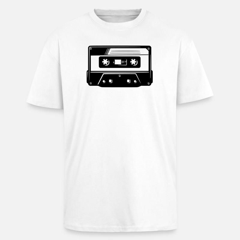 cassette - T-shirt unisexe oversize épais - blanc