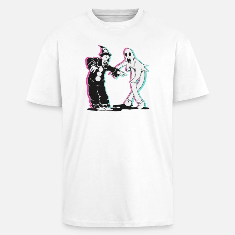 ghost e clown danza - T-shirt unisex oversize pesante - bianco