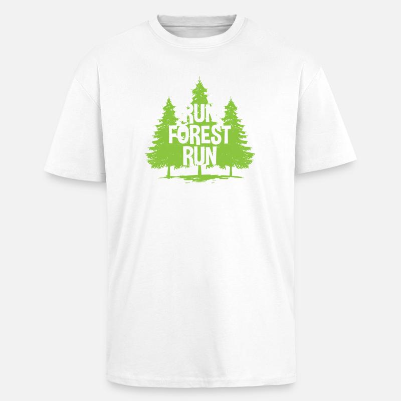 Run Forest Run - Oversized Heavyweight Unisex T-Shirt - Weiß