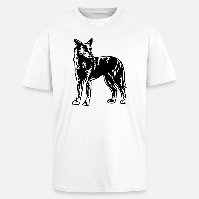 Hollandse Herder - Oversized Heavyweight Unisex T-Shirt - Weiß