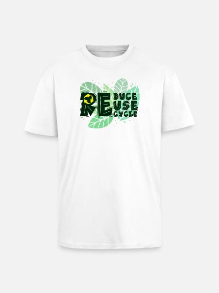 Umwelt Erde Recycling Naturschutz Statement - Oversized Heavyweight Unisex T-Shirt - Weiß