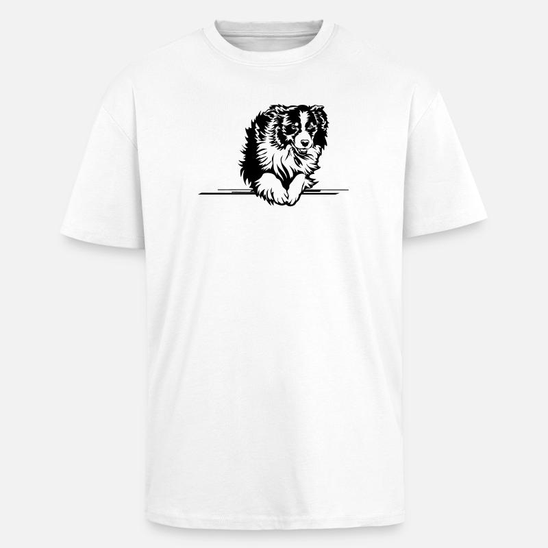 Australian Shepherd - Unisex Oversized Heavyweight T-shirt - white
