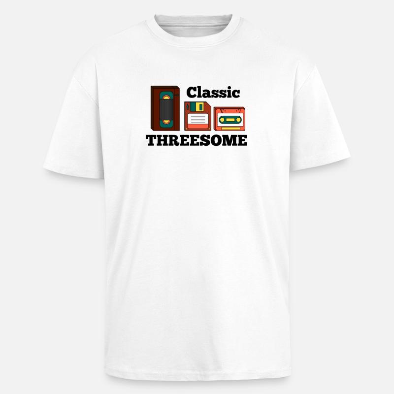 Retro Old School Analog - Oversized Heavyweight Unisex T-Shirt - Weiß