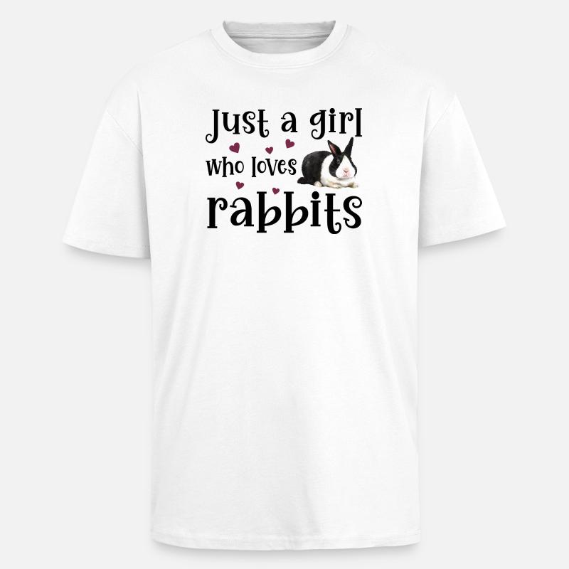 Lapin Lapin - T-shirt unisexe oversize épais - blanc