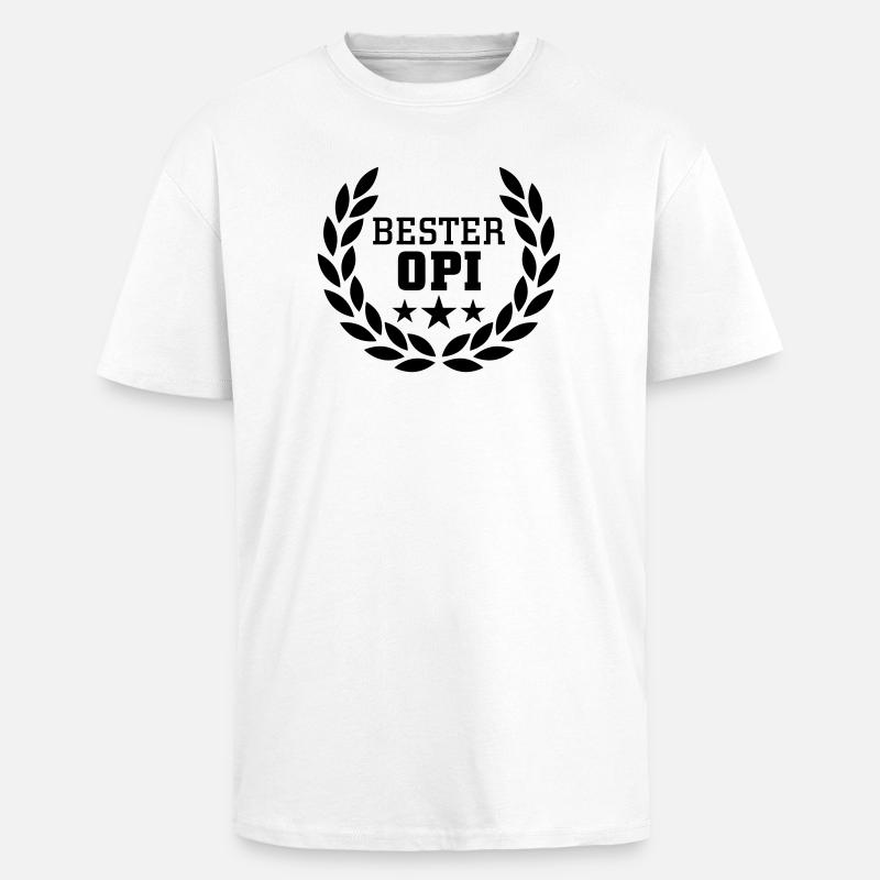 Bester Opi - Oversized Heavyweight Unisex T-Shirt - Weiß