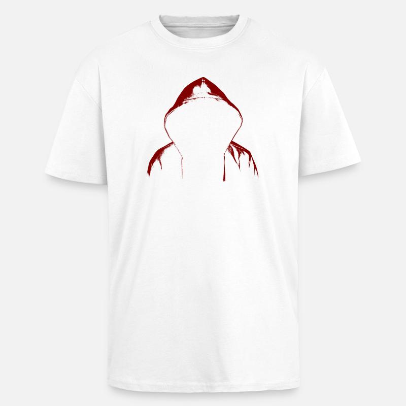Sweat à capuche Hacker - T-shirt unisexe oversize épais - blanc