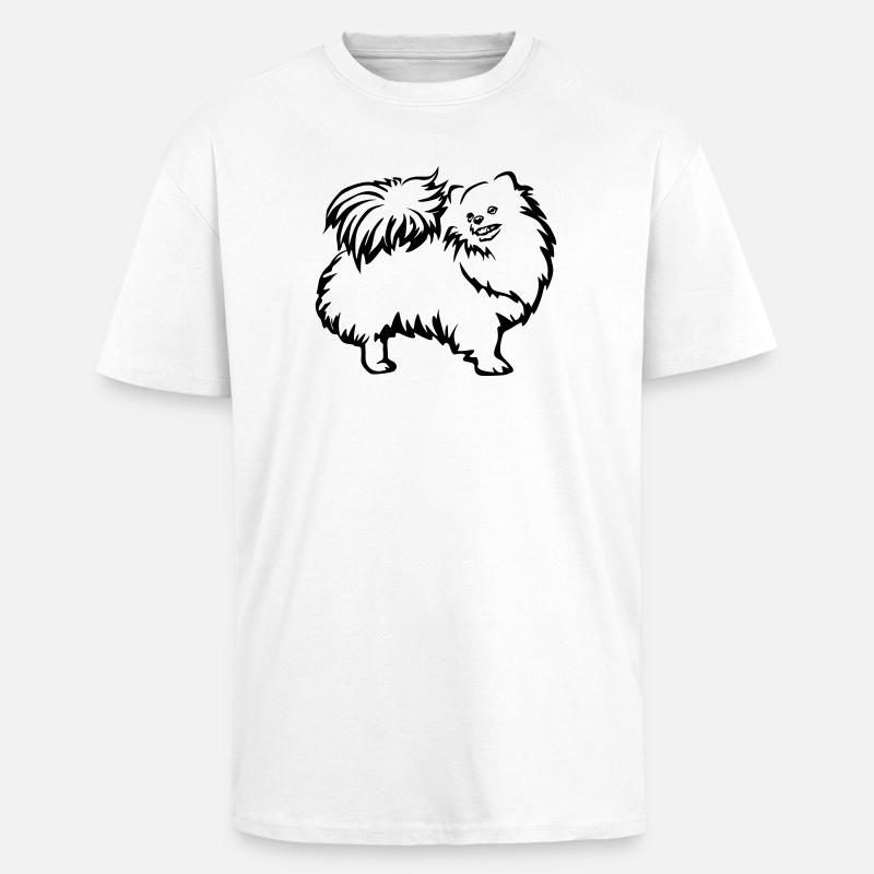 Zwergspitz - Oversized Heavyweight Unisex T-Shirt - Weiß