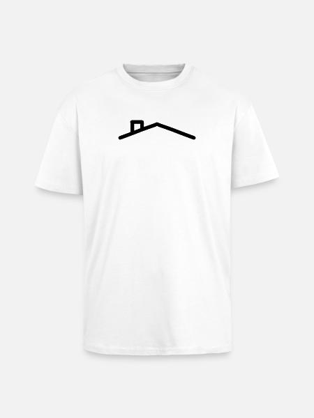 House Roof - Unisex Oversized Heavyweight T-shirt - white