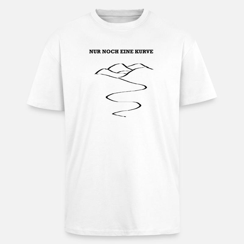 Nur noch eine Kurve - Oversized Heavyweight Unisex T-Shirt - Weiß