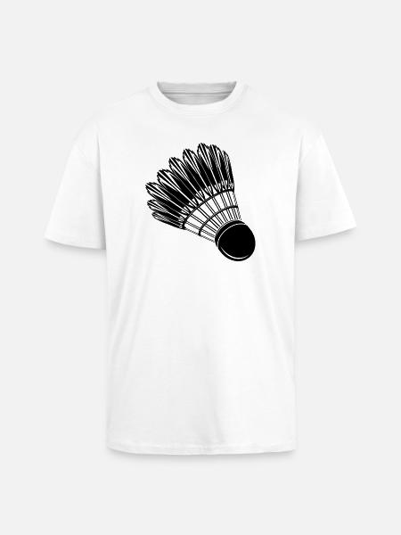 Badminton Badminton Badminton Drawing - Unisex Oversized Heavyweight T-shirt - white