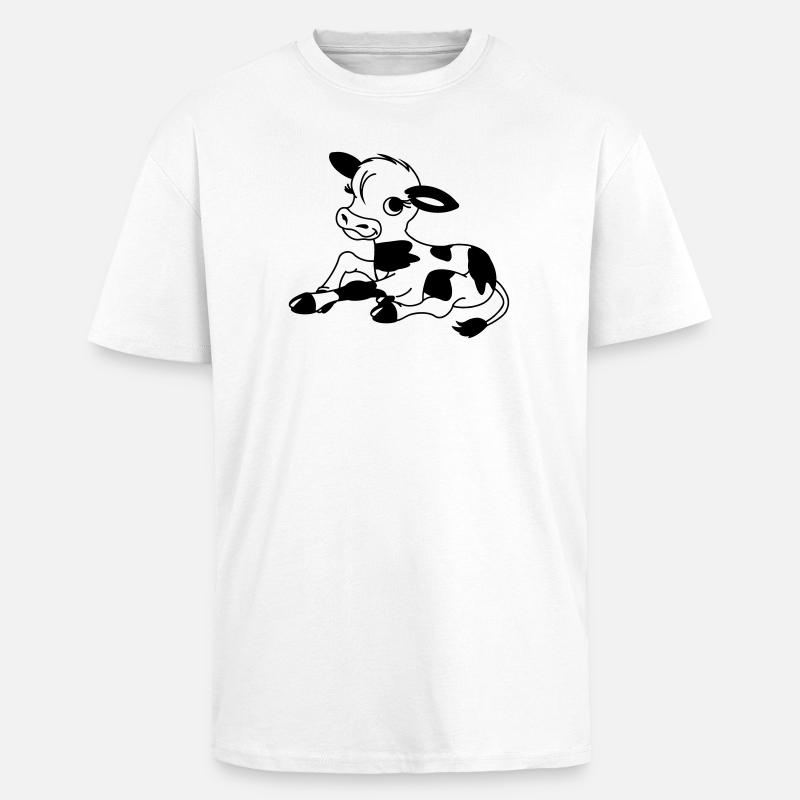 Kalb - Oversized Heavyweight Unisex T-Shirt - Weiß