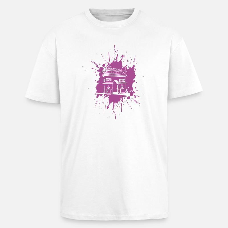 Arc de triomphe | Triumpfbogen Paris | Splash - Oversized Heavyweight Unisex T-Shirt - Weiß