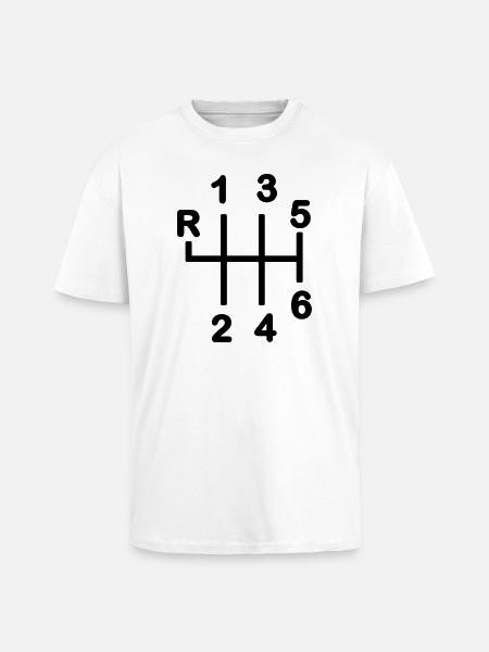 Gearbox 6 speed - Unisex Oversized Heavyweight T-shirt - white