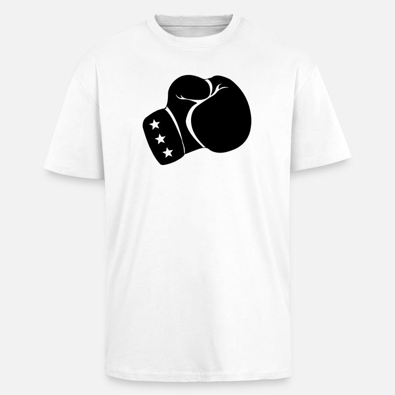 Boxe gant de boxe - T-shirt unisexe oversize épais - blanc