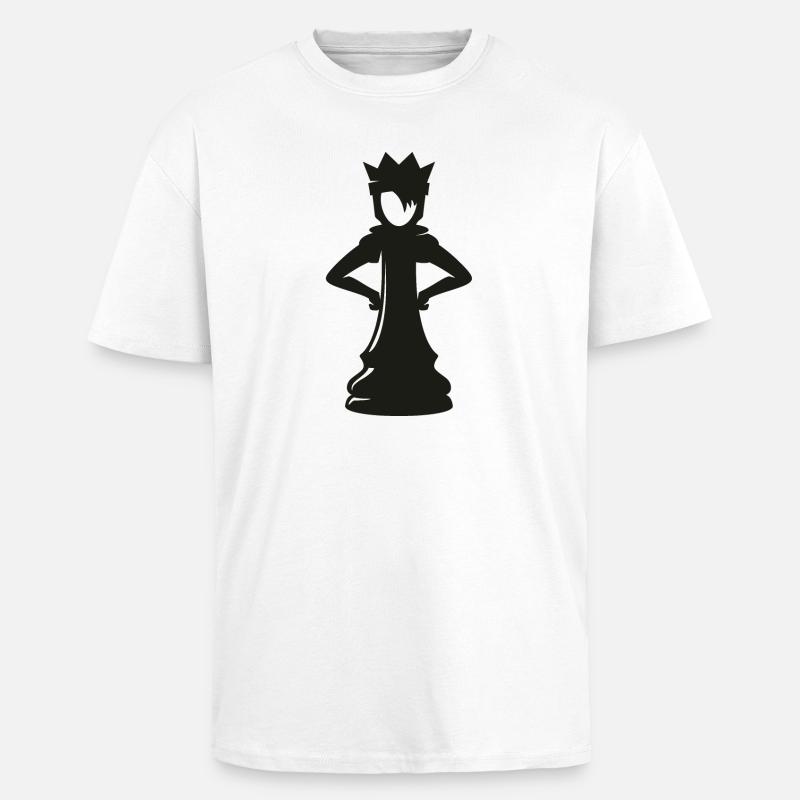 Wütende Schach Dame – Chess Queen Design - Oversized Heavyweight Unisex T-Shirt - Weiß