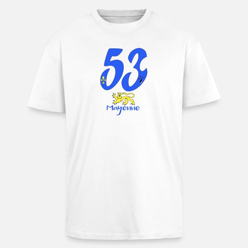 Mayenne - Oversized Heavyweight Unisex T-Shirt - Weiß