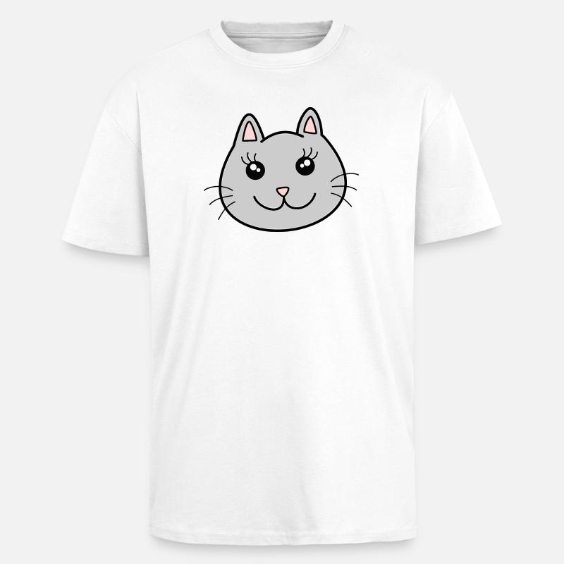 Katze Katzen - Oversized Heavyweight Unisex T-Shirt - Weiß