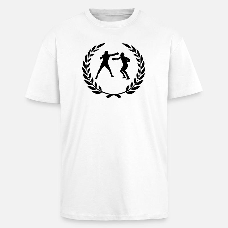 Boxe - T-shirt unisexe oversize épais - blanc
