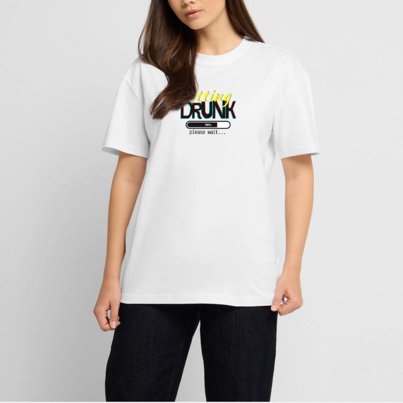 Getting drunk, please wait. Unisex Oversized Heavyweight T-shirt