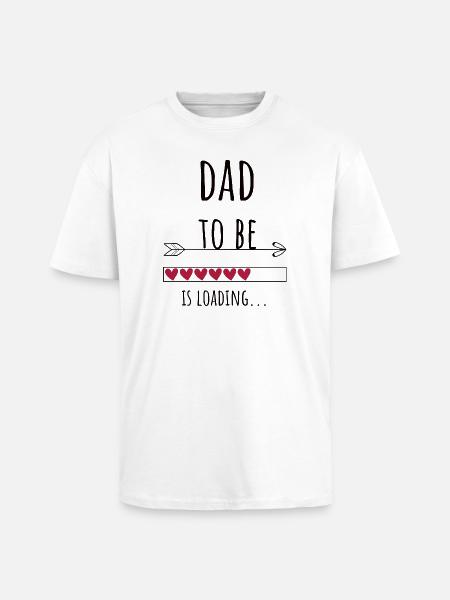 Blivande pappas blivande fadersgåva - Unisex oversized t-shirt i kraftig kvalitet - vit