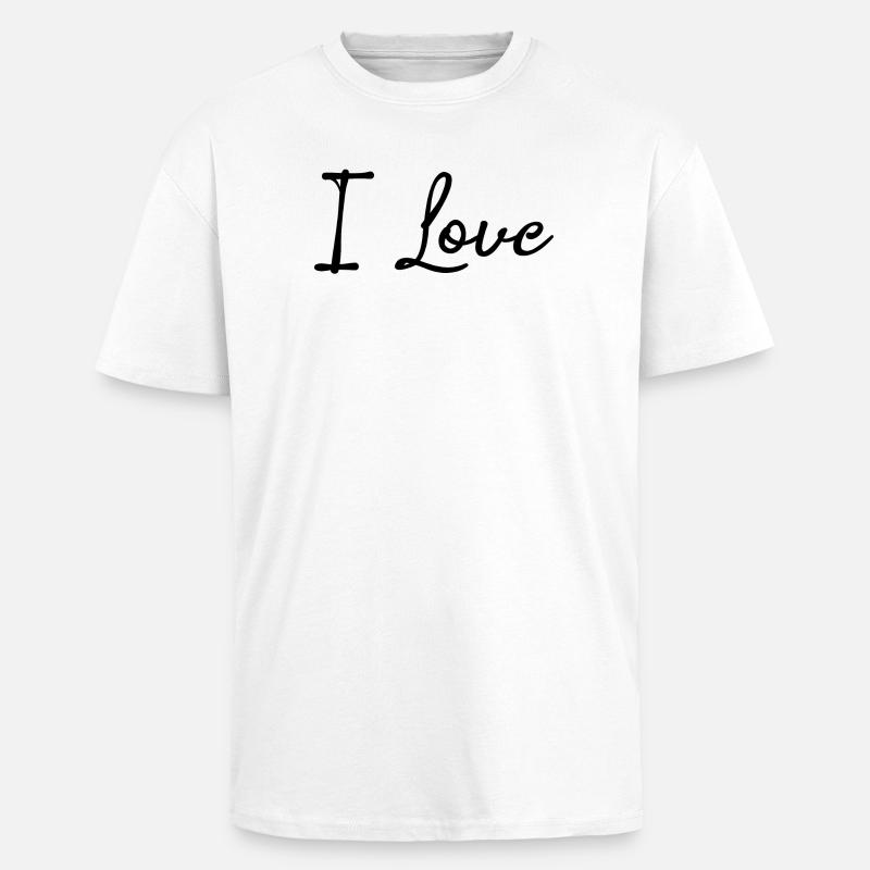Liberté d’expression Paix Amour Déclaration Émotions - T-shirt unisexe oversize épais - blanc