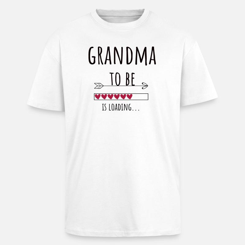 Oma Großmutter Ankündigung Schwanger Geschenk - Oversized Heavyweight Unisex T-Shirt - Weiß