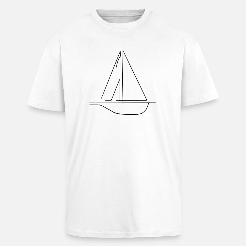 Segelschiff - Oversized Heavyweight Unisex T-Shirt - Weiß