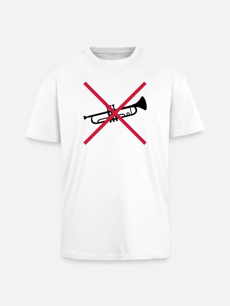 Trumpet Forbidden Shield - Unisex Oversized Heavyweight T-shirt - white