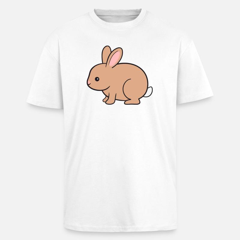 Rabbit Rabbit - Unisex Oversized Heavyweight T-shirt - white