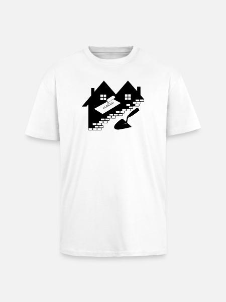 Mason stucco Construction worker - Unisex Oversized Heavyweight T-shirt - white