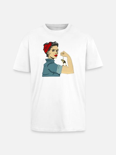 STARKE FRAUEN - Oversized Heavyweight Unisex T-Shirt - Weiß