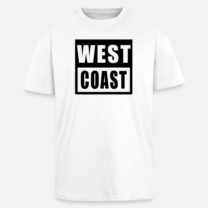 West Coast Design Hip Hop - Unisex Oversized Heavyweight T-shirt - white
