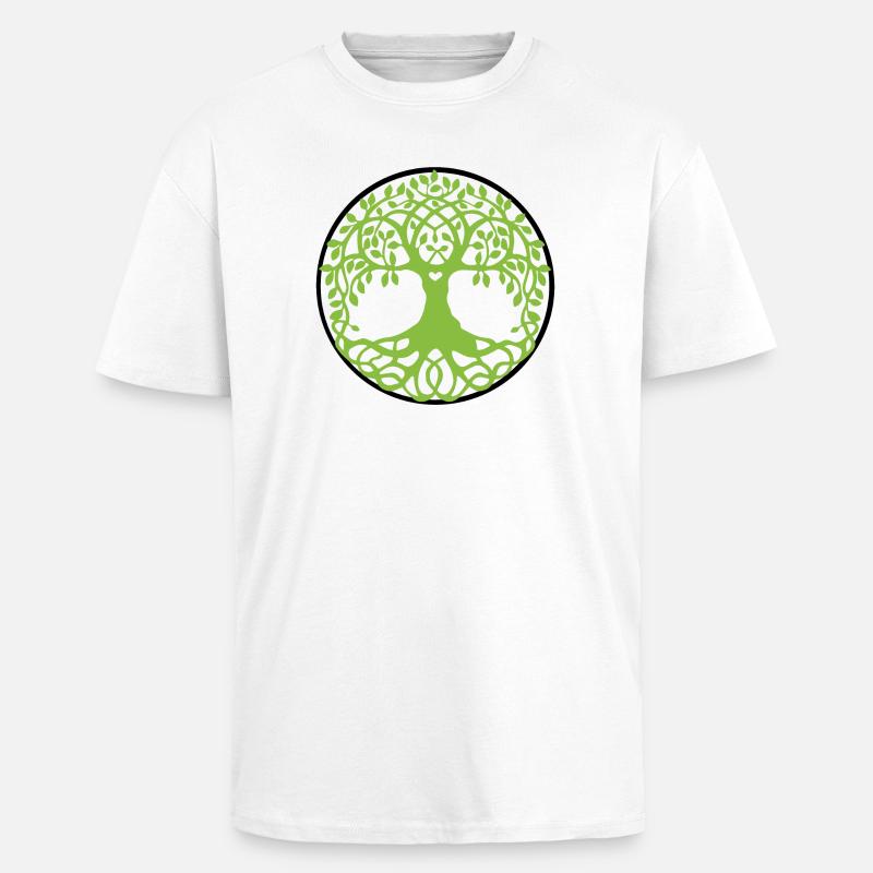 Mandala Baum des Lebens - Oversized Heavyweight Unisex T-Shirt - Weiß