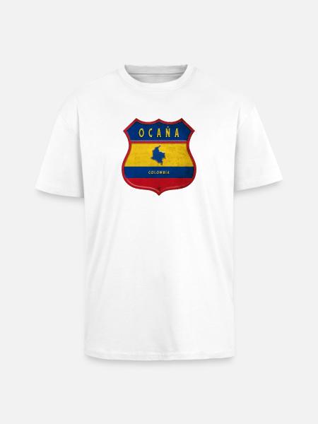 Écusson Ocaña Colombia - T-shirt unisexe oversize épais - blanc