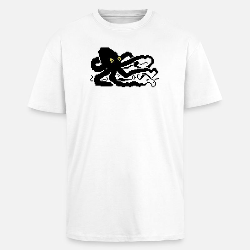 8bit pixel octopus - Oversized Heavyweight Unisex T-Shirt - Weiß