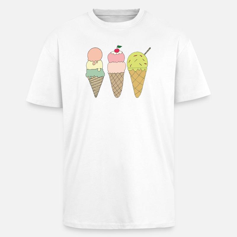 variations de glace - T-shirt unisexe oversize épais - blanc