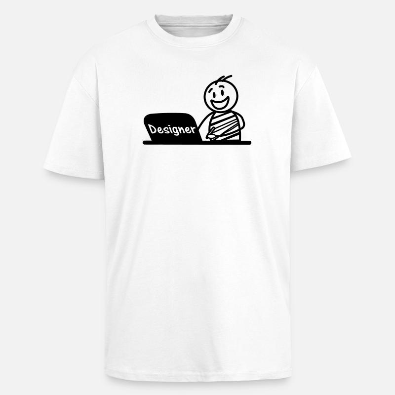 Laptop-Designer arbeiten - Oversized Heavyweight Unisex T-Shirt - Weiß