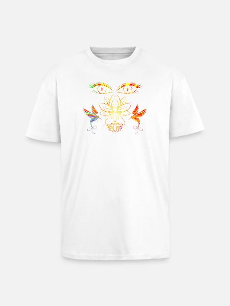Zen face - Unisex Oversized Heavyweight T-shirt - white