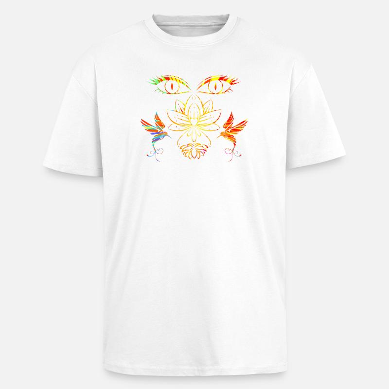 Zen face - Unisex Oversized Heavyweight T-shirt - white