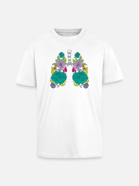 a lung of roses - Unisex Oversized Heavyweight T-shirt - white