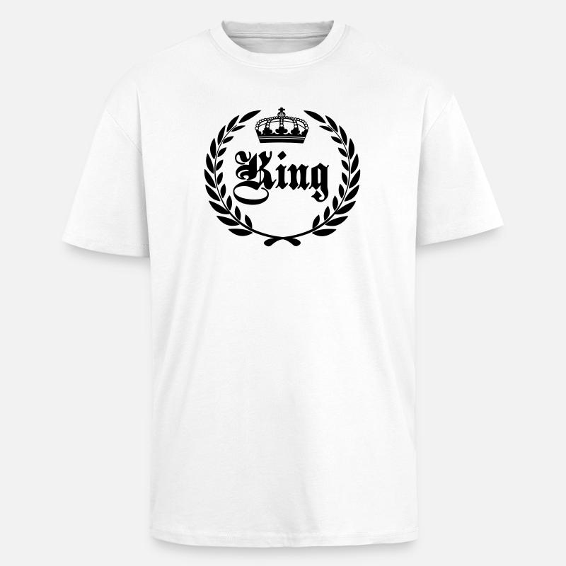 König - Oversized Heavyweight Unisex T-Shirt - Weiß