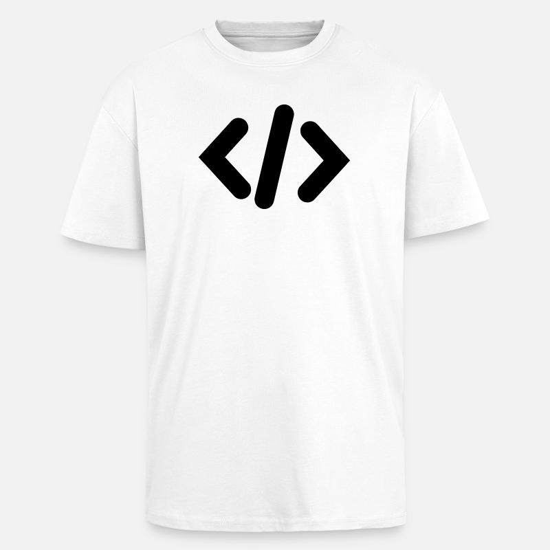 Programmer Code - Unisex Oversized Heavyweight T-shirt - white