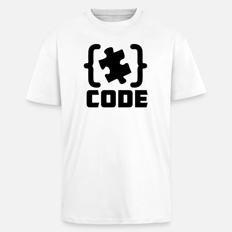 Programmierer Code-Puzzle-Lösung - Oversized Heavyweight Unisex T-Shirt - Weiß