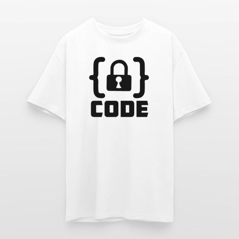 Code mit Sperrprogrammierer Oversized Heavyweight Unisex T-Shirt