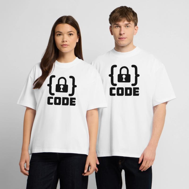 Code mit Sperrprogrammierer Oversized Heavyweight Unisex T-Shirt