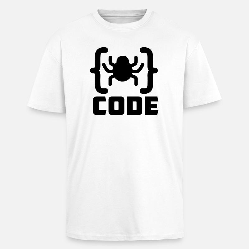 Spin Logo Schattenbild Spionage Software - Oversized Heavyweight Unisex T-Shirt - Weiß