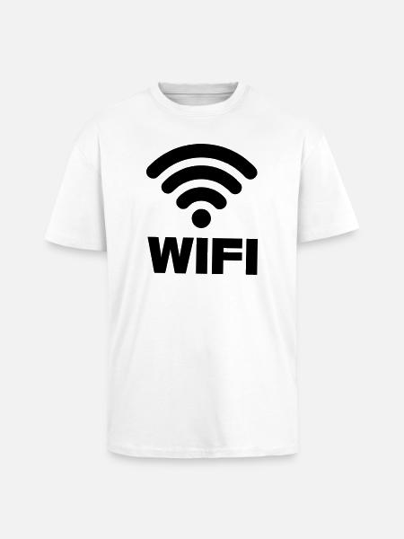 WIFI connection - Unisex Oversized Heavyweight T-shirt - white